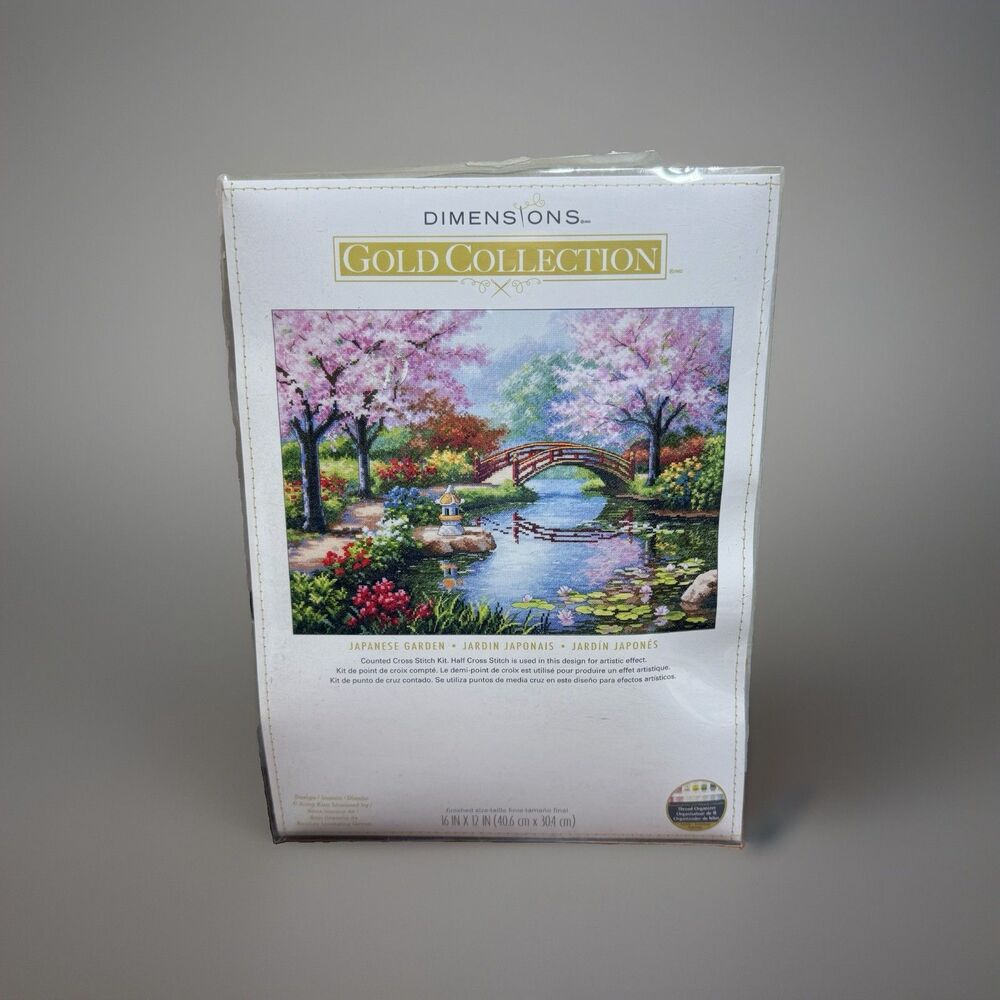 Dimensions Gold Collection Japanese Garden Cross Stitch Kit 70-35313 New